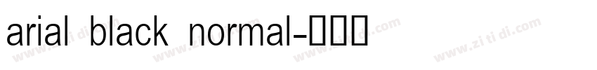 arial black normal字体转换